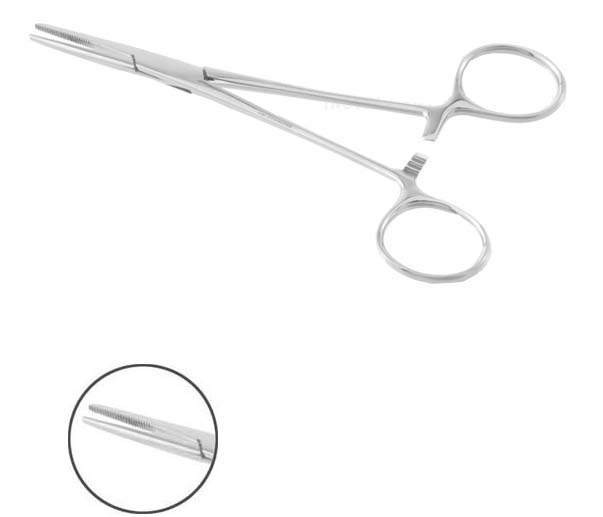 Pinça Kelly 18cm RETA – Cirúrgica Mache Equipamentos Hospitalares