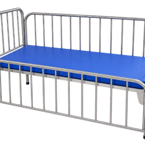 Cama berço simples em aço inox , com grades